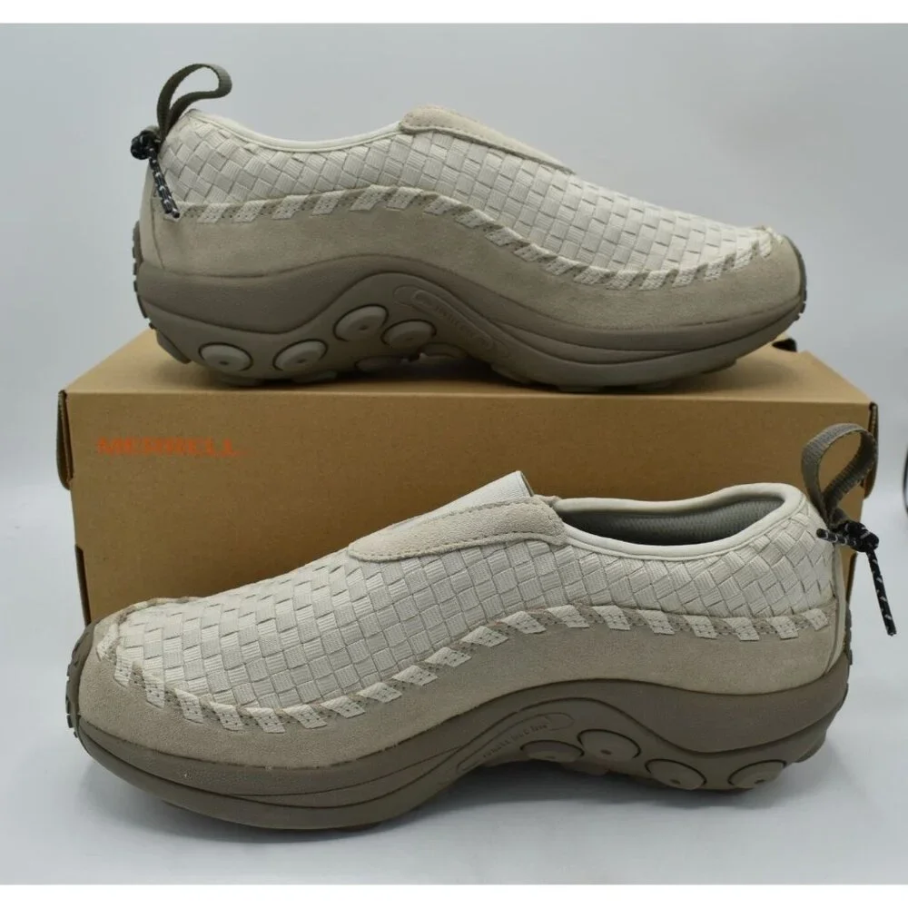Merrell Mens Size 8.5 Jungle Moc EVO Woven SE Parchment Slip‎ On Shoes Sneakers
